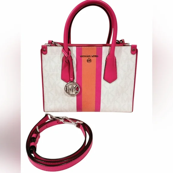 Michael Kors Maple Small Center Stripe Satchel - Picture 16 of 16